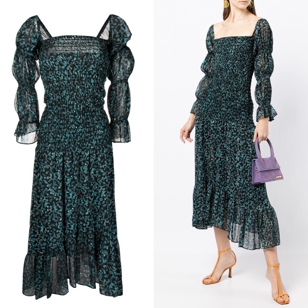 NWT Misa Los Angeles Midi Rashida Dress Size XS